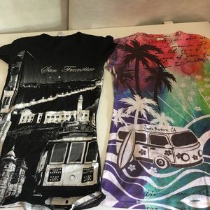 2 baby-doll t-shirts, VGUC, Small